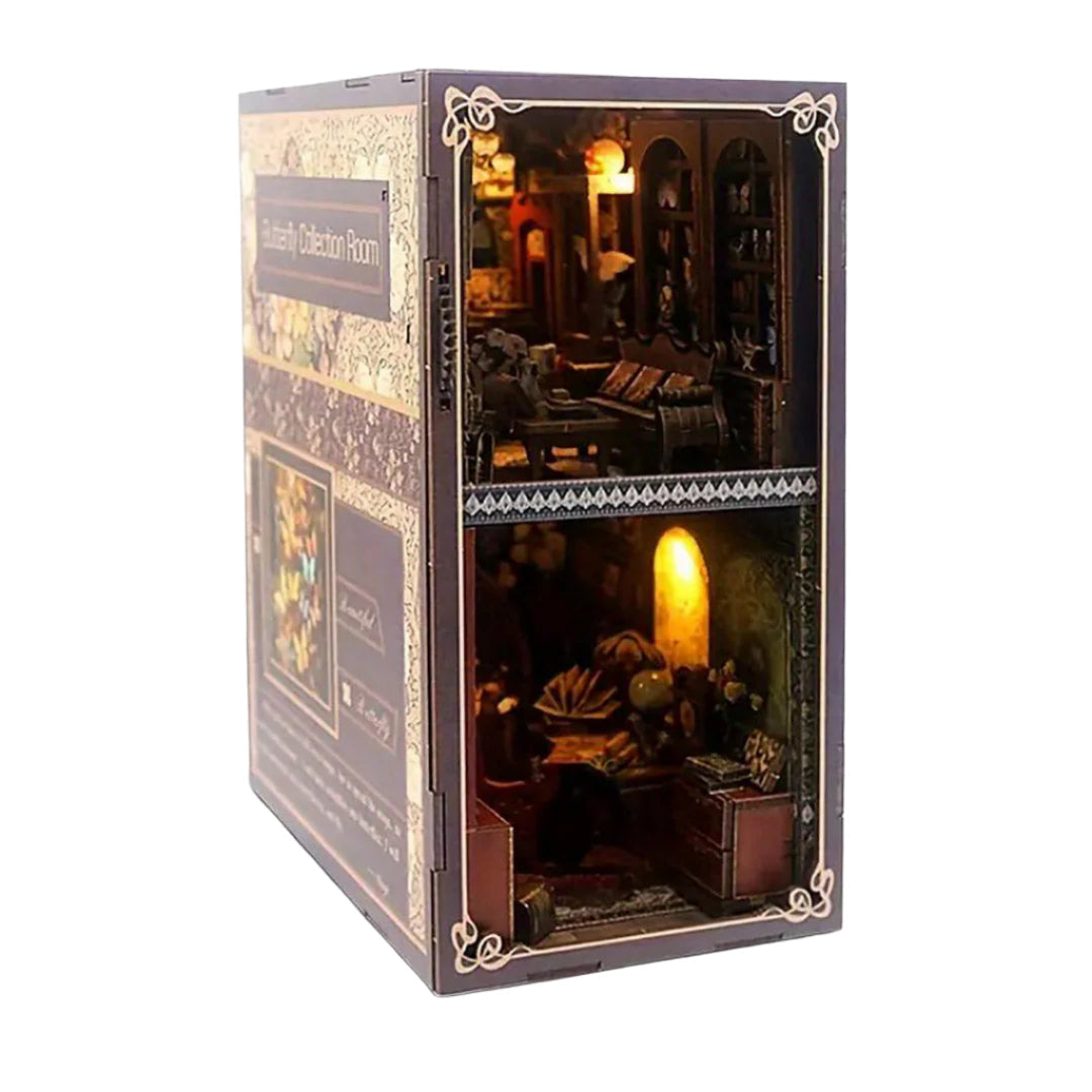 Butterfly Collection Room DIY Wooden Book Nook Shelf Insert