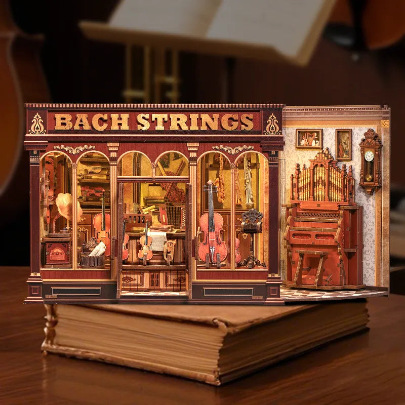 Miniature Haus Bach Strings - DIY Book Nook Kit